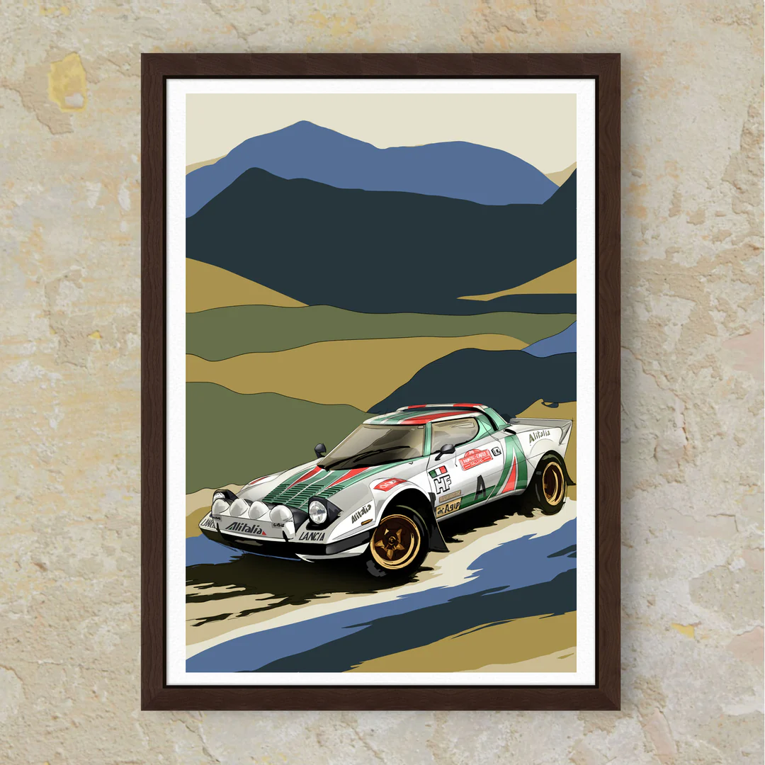 Lancia Stratos - Affiche édition Numérotée & Limitée