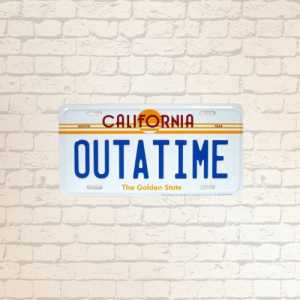 Plaque d'Immatriculation Outatime - Réplique Retour vers le Futur