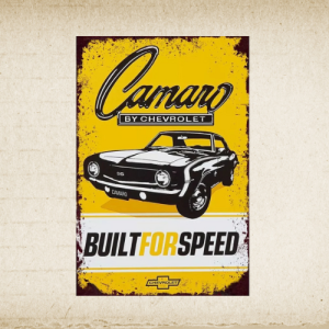 Plaque métal vintage CAMARO