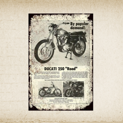 Plaque métal vintage DUCATI