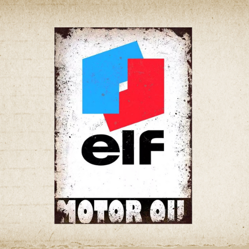 Plaque métal vintage ELF