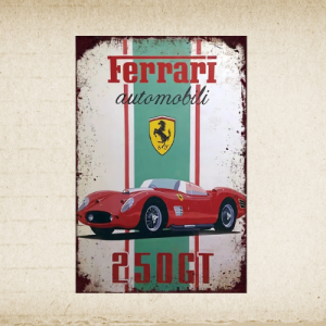 Plaque métal vintage FERRARI 250 GT