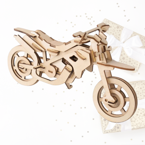 Puzzle 3D Moto Cross en Bois