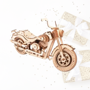 Puzzle 3D Moto Cruiser en Bois – Style Harley