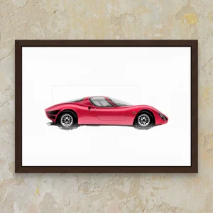 Alfa Romeo 33 Stradale - Affiche édition Numérotée & Limitée