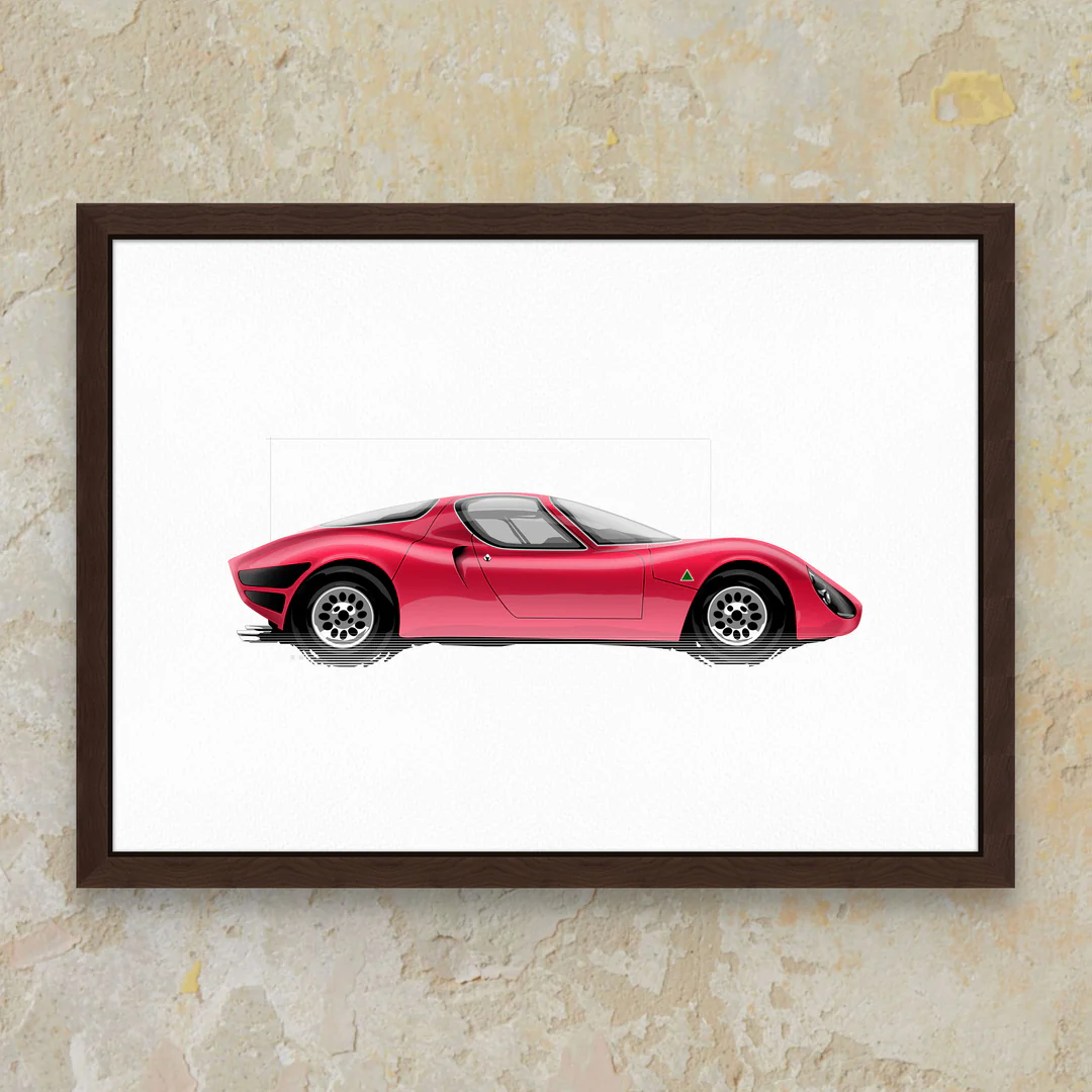 Alfa Romeo 33 Stradale - Affiche édition Numérotée & Limitée
