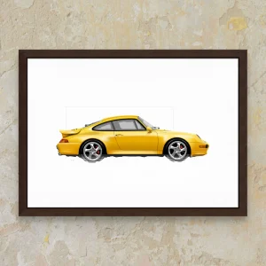 Porsche 911 type 993 Turbo - Affiche édition Numérotée & Limitée
